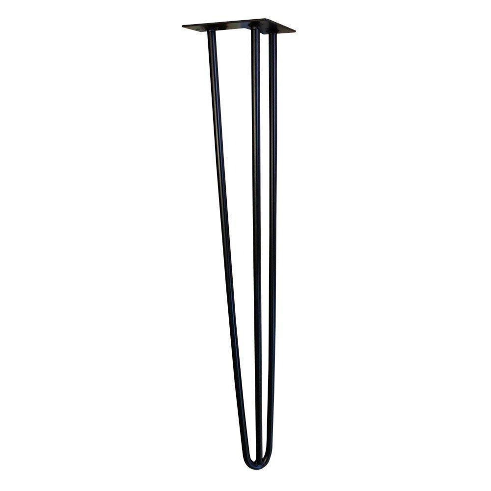 Iron hairpin table leg 27.9" (3pin) - Set of 4